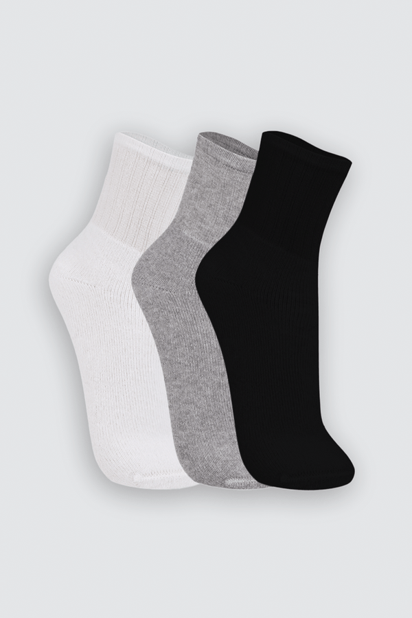 Kit Com 3 Pares de Meias Esportivas Atoalhada Trifil Tamanho: G | Cor: Sortida