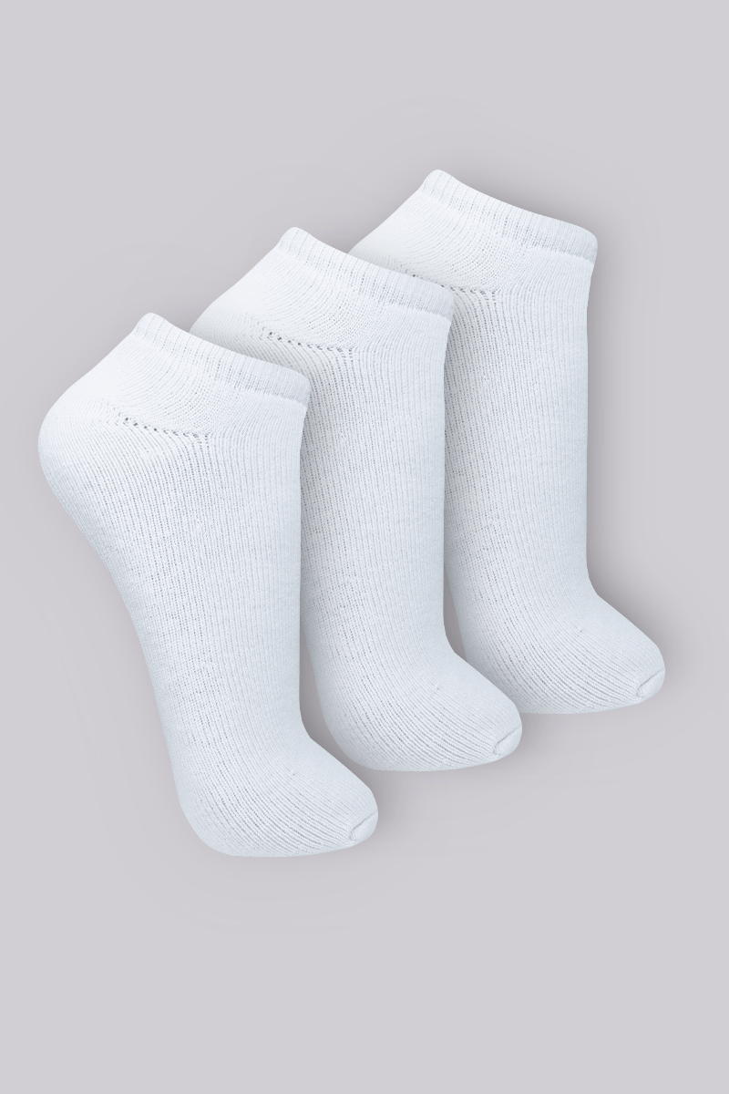 Kit Com 3 Pares De Meia Adulto Cano Curto Atoalhada Trifil