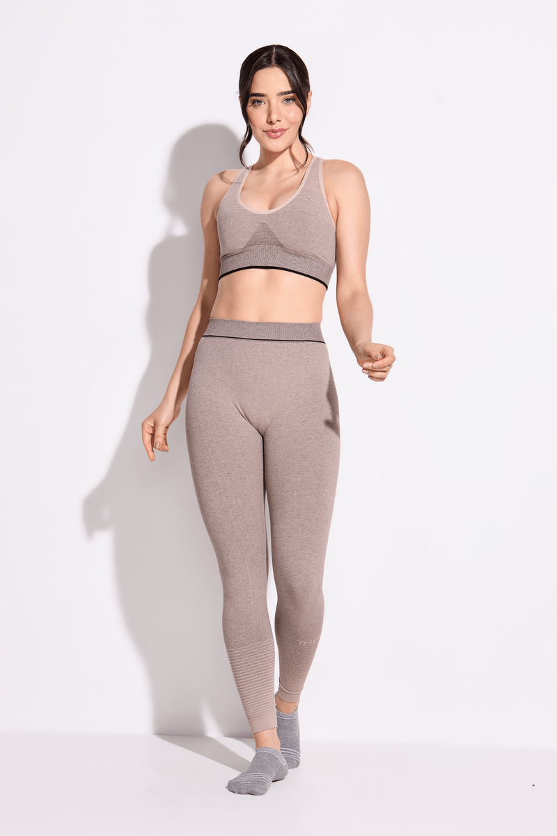 Calça Legging Feminina Adulto Barra Listas Trifil