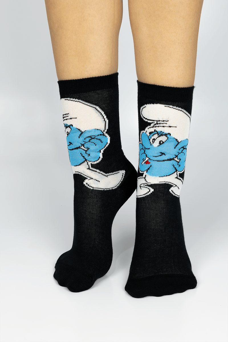 Meia Trifil Infantil Cano Longo Smurfs