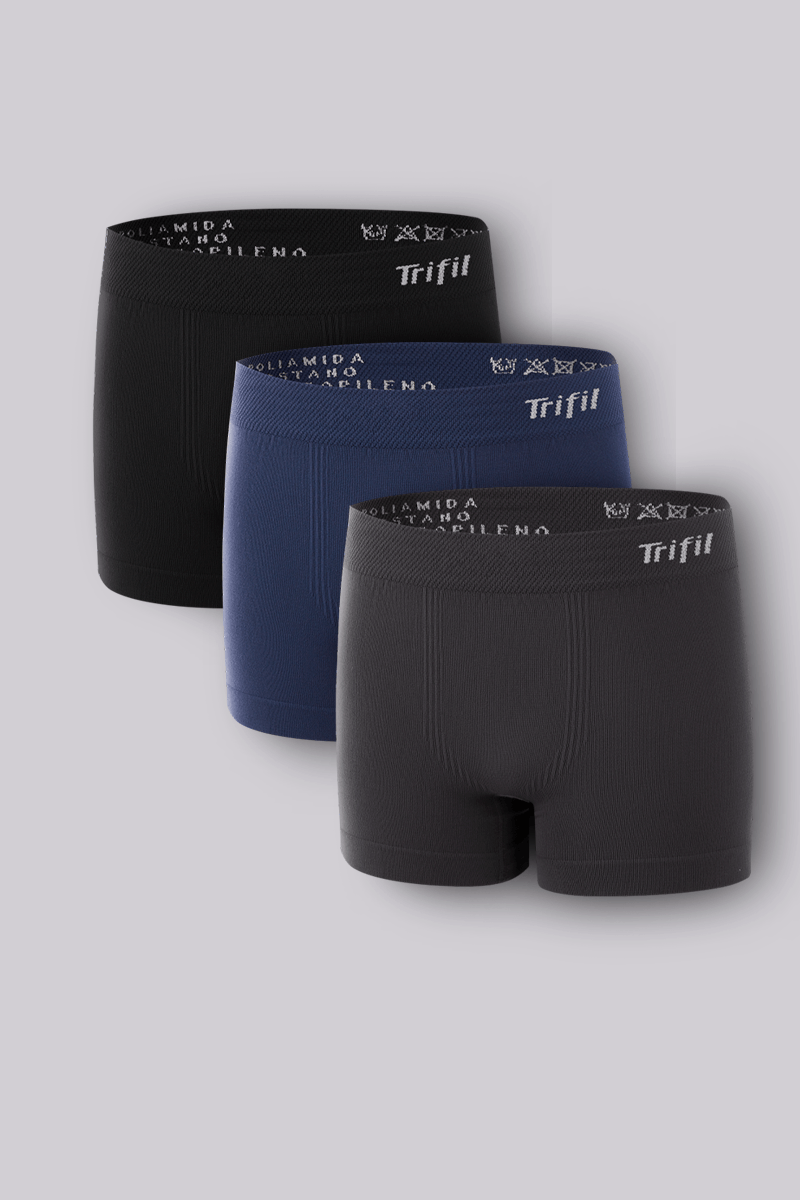 Kit 3 Cueca Trifil Boxer Infantil Lisa