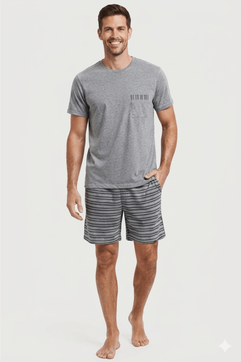 Pijama Masculino Curto Trifil 100% Algodão com Bolso