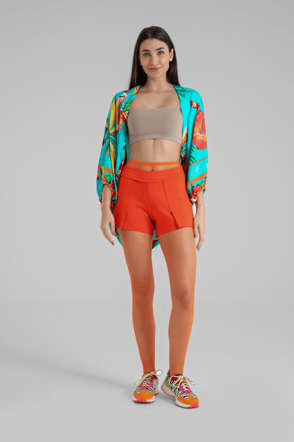 Meia-calça Arrastão Tamanho: U | Cor: LARANJA BOWIE - 0OR3